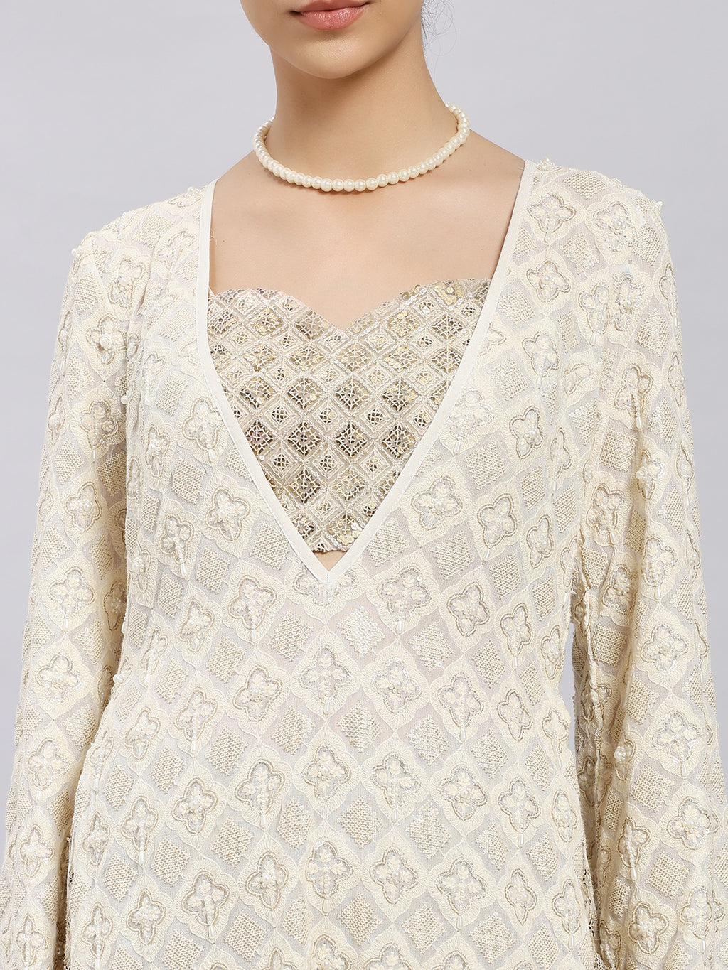 Ivory Grace Embroidered Co-ord Set