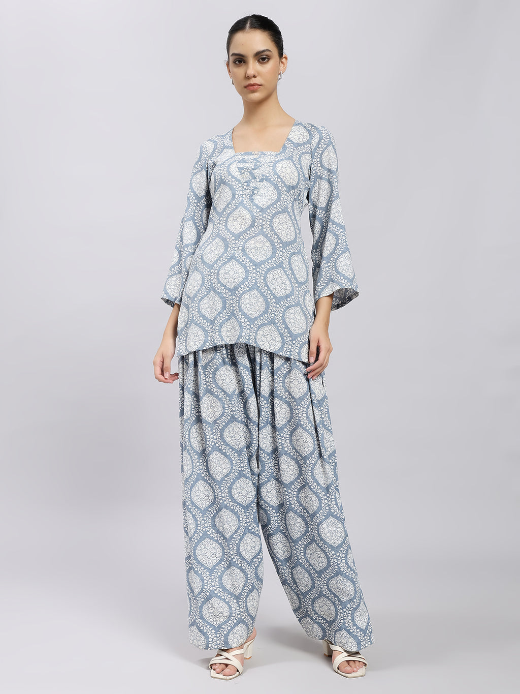 Azure Breeze Printed Co-ord Set