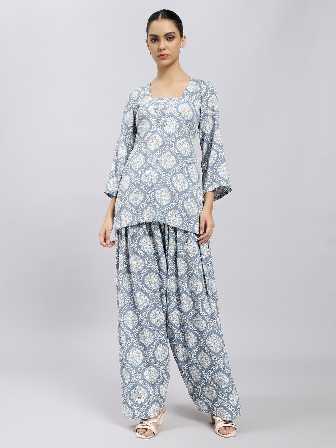 Azure Breeze Printed Co-ord Set