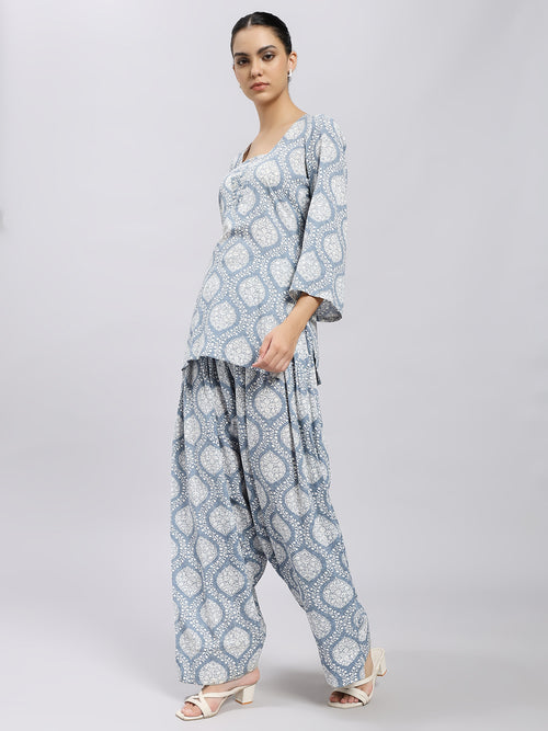 Azure Breeze Printed Co-ord Set