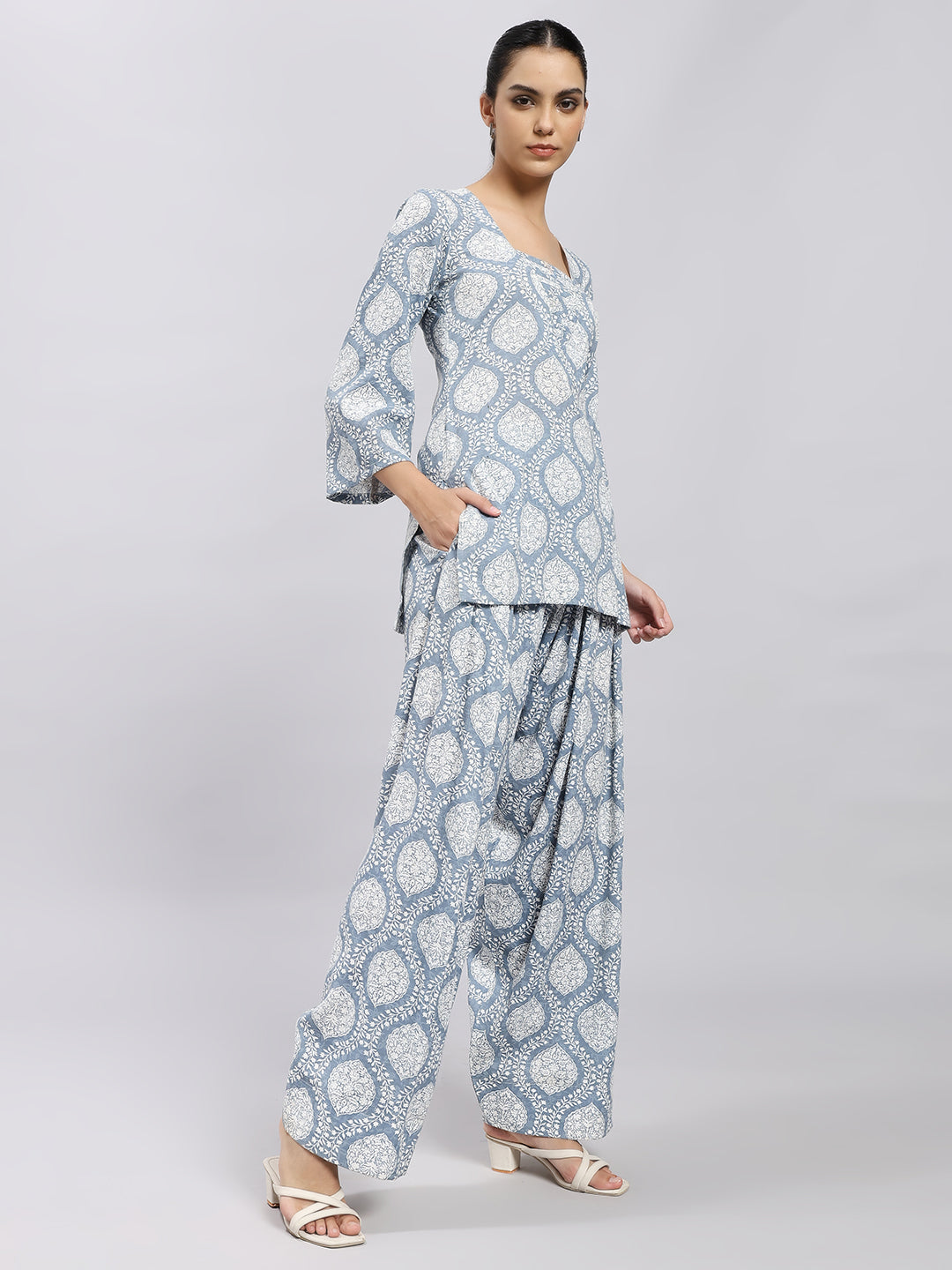 Azure Breeze Printed Co-ord Set