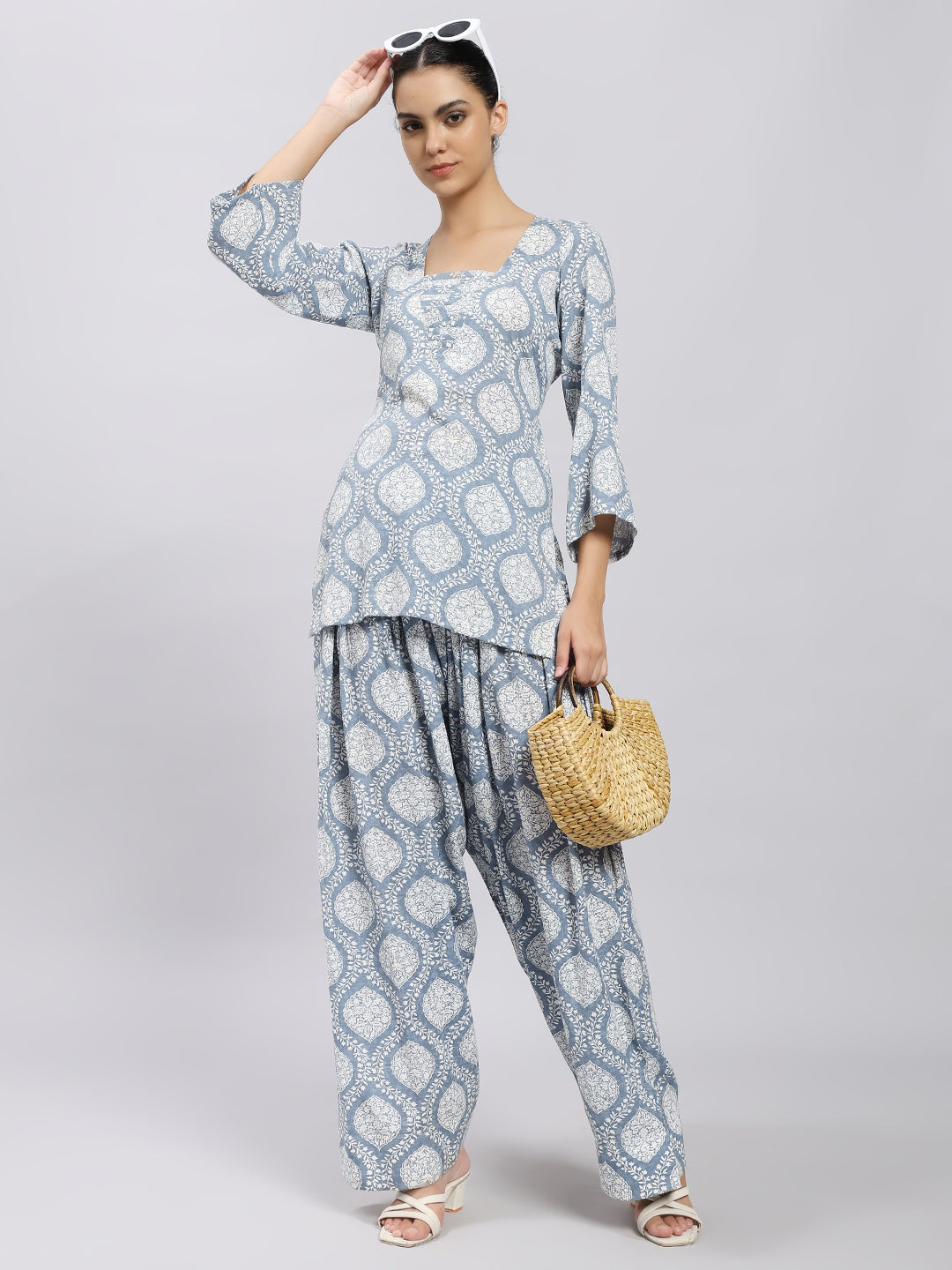 Azure Breeze Printed Co-ord Set