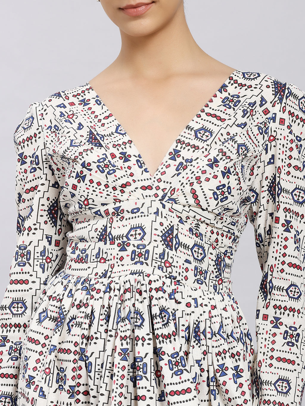 Tribal Muse Back-Bow Mini Dress