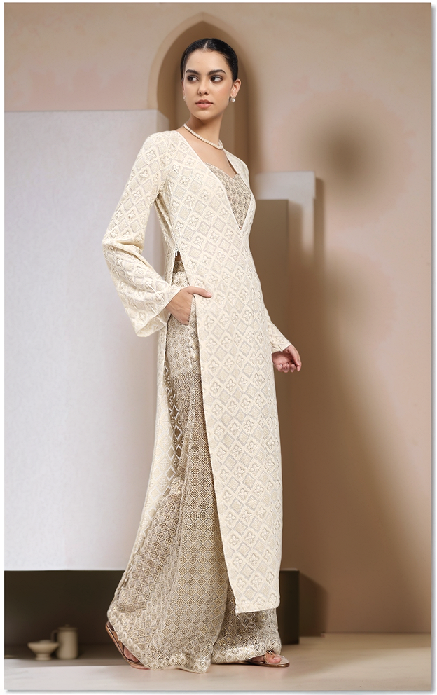 Ivory Grace Embroidered Co-ord Set